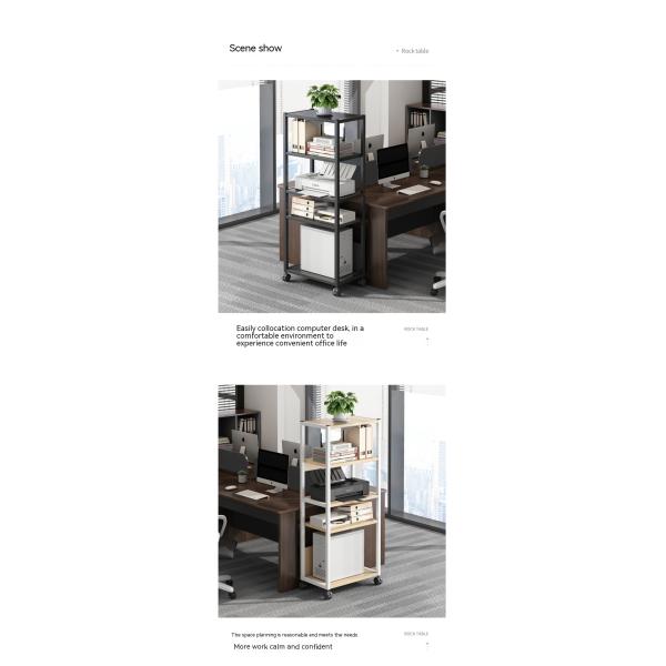 Commercial Furniture 3 Tier Movable Printer Stand Multi-purpose Desk Organizer