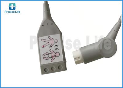 Cabo da ligação ECG do monitor paciente M1510A 3 do pH com 12 código de cor do conector AHA