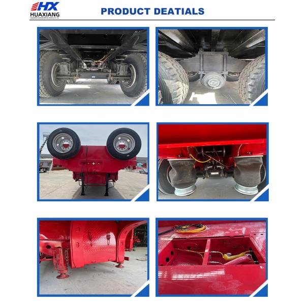 Professional Semi-Trailer with Customers Optional 40 Semi Flatbed Trailer Parts