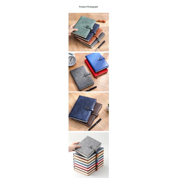 Cahier avec couverture en cuir PU pour cadeaux d'affaires avec fermeture magnétique pour fournitures scolaires et de bureau