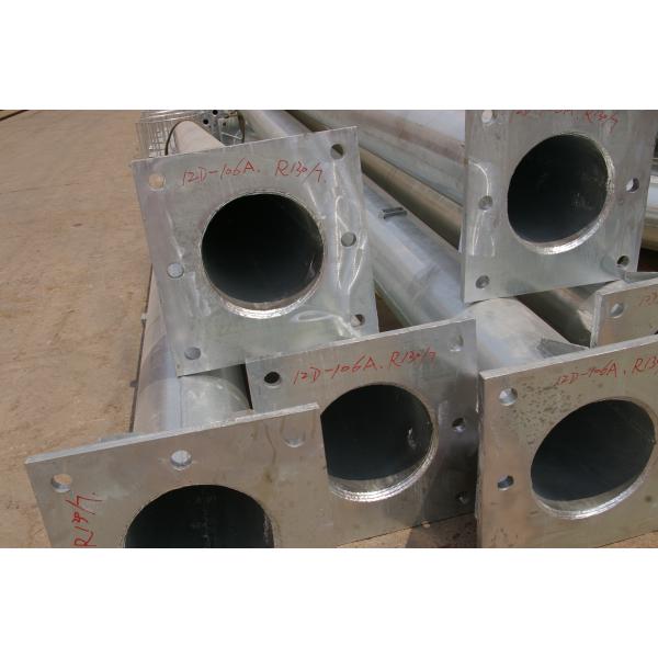 Известный фонарный столб металла горячего погружения проекта гальванизированный, белый поляк стали света покрытия