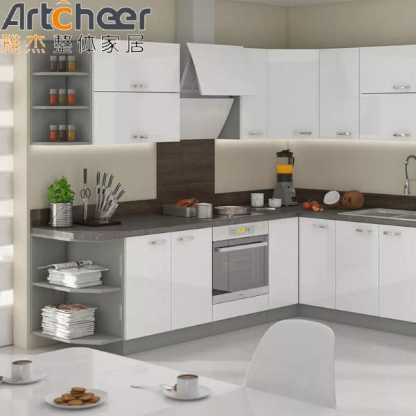 Villa Kitchen Cabinets with Modular / RTA Design and Customized Size in Plywood Material