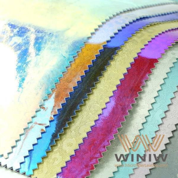 Fashinable Microfiber Leather Shoes Upper Material With Shiny Colors