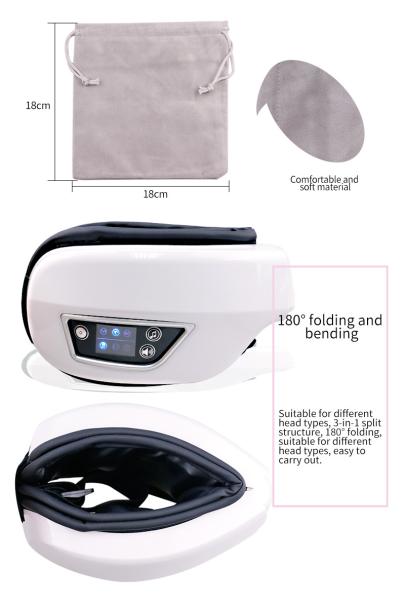 O Massager do olho elétrico com a máquina customizável da massagem do olho da música do calor para os olhos secos do relevo da fadiga melhora o sono