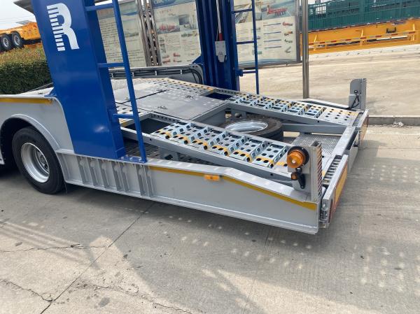CIMC Factory Direct Stainless Steel 2/3 Axle  8-9 Land Road Car Trailer Semi Utility Flatbed Carrier Trailer
