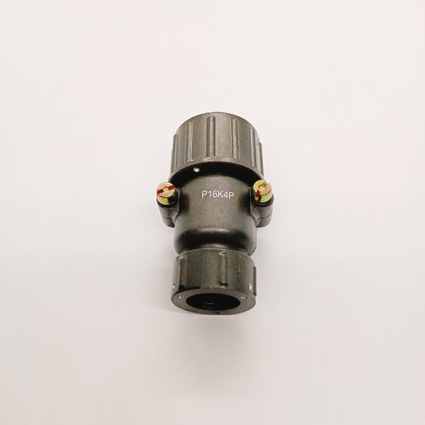 P16 connectors P16K4P 2-Pin Jack Female Socket Waterproof Connector with IP68 Rating, Gold-Plated Terminals, and Aluminum Alloy Casing