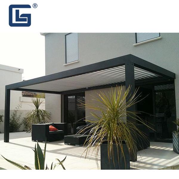 202mm Adjustable Aluminum Louvered Pergola Kits PVDF Coating For Apartment
