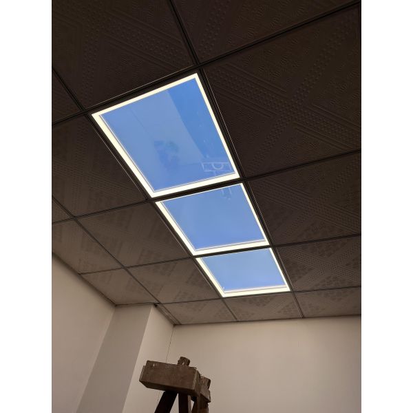 Fake Window Light auto-changes color from 2100–7500K with CRI 95 to simulate natural daylight