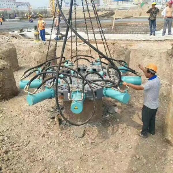 Construction Head Cut Hydraulic Pile Breaker For 400-2500mm Round Square Pile