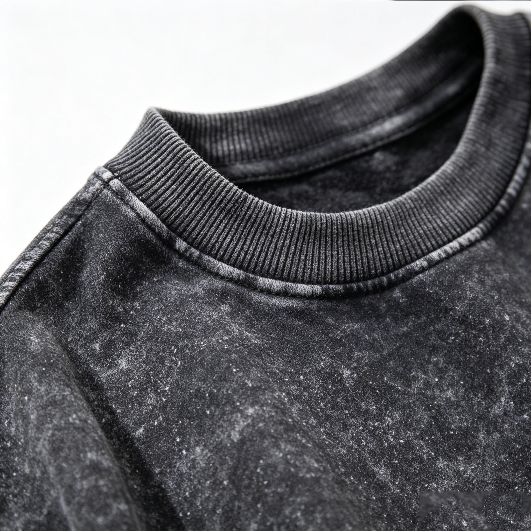 360g Heavy Snow Washed Hoodie Crew Neck Men Oversized Sweatshirt Vintage