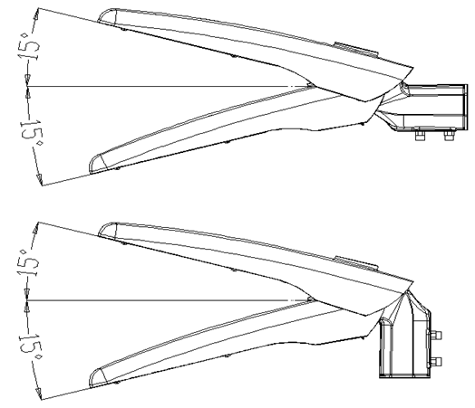 Угол приведенный 50 уличного света дворов алюминиевый регулируемый/60 Mm установки поляка