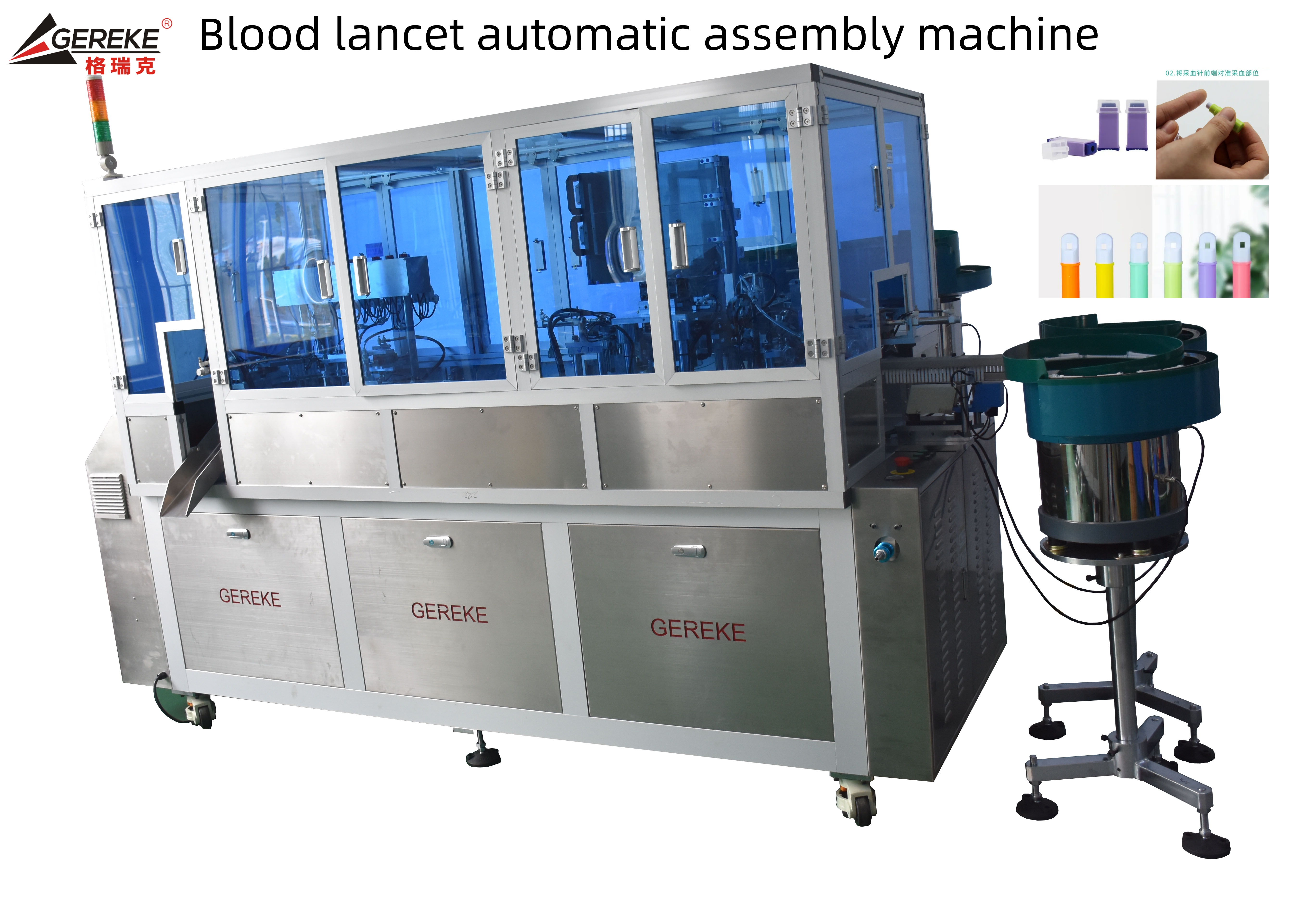Automatic Medical Device Assembly Machine For Blood Lancet 2.5kw 50-60 Pcs/Min