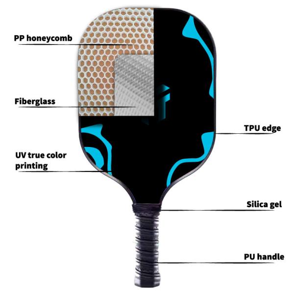 PP Honeycomb Core Fiberglass Graphite Pickleball Racquet Cover For Driving Range Golf