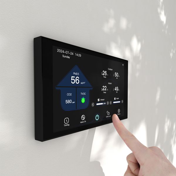 6.9 Inch CO₂ PM2.5 VOC Based Ventilation Control Energy Recovery Ventilation ERV Controller