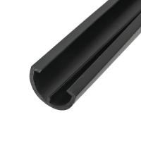Black Eco Rigid Plastic Extrusions Hotel Plastic Trim Strip Profiles Customized