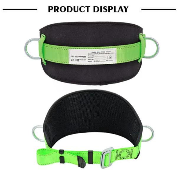 45mm 2pcs D Ring Full Harness Safety Belt Body Belt Fall Protection Green Black