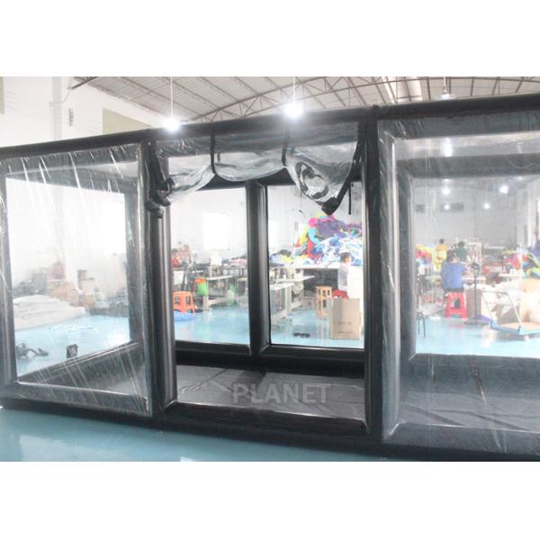 Шатер витрины черного брезента PVC рамки воздухонепроницаемый раздувной