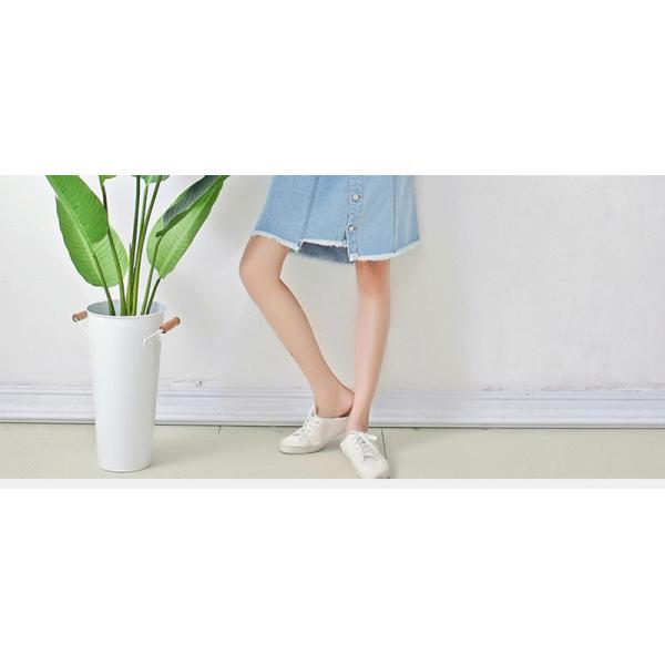 Summer Cool Casual Medium Length Slim Fit A Line Denim Skirt For Yound Ladies