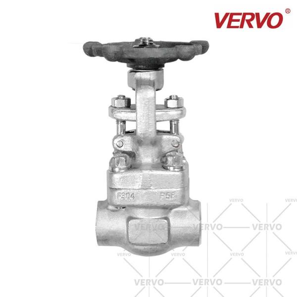Da operação de aço inoxidável do volante da válvula válvula de porta industrial F304 Dn25 800LB da extremidade rosqueada válvula de porta API602 de 1 polegada