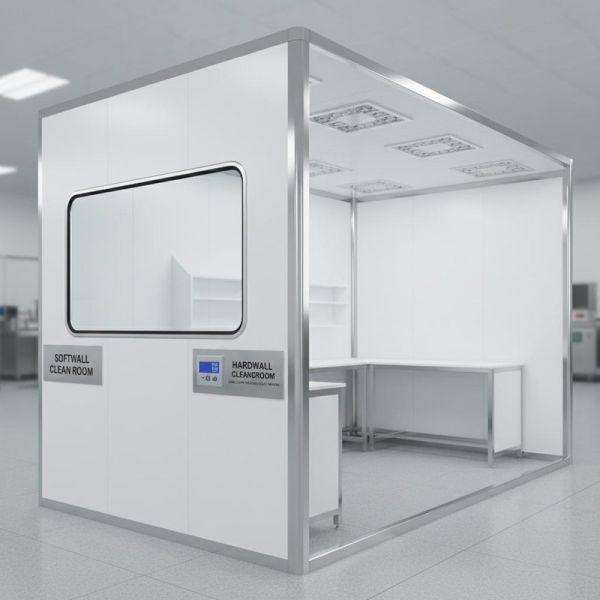 Noise Level Less Than 65 DB Softwall Clean Room Featuring Double-layer Vacuum Organic Glass Window Also Known as Hardwall Cleanroom