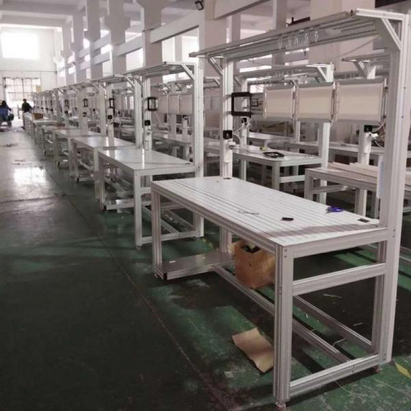Supply Aluminum Alloy Workbench Manufacturers Aluminum Profile Workbench For Material Sorting