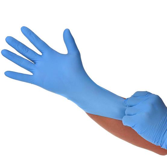 Blue Medical Oem Odm Exam Disposable Gloves High Strength Medium Size