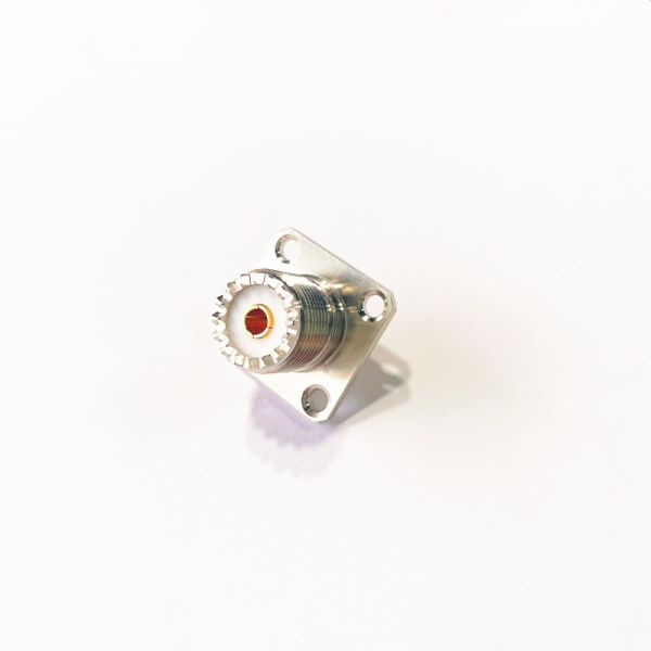 UHF Female Connector Nickel-plated Brass with PTFE Insulator for DC-300MHz Frequency Range