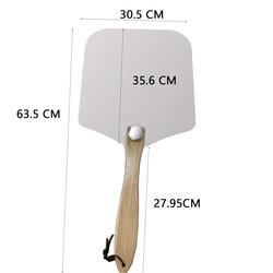 12*14*25'' Pizza Turning Peel Foldable Wooden Handle Aluminum Pizza Peel