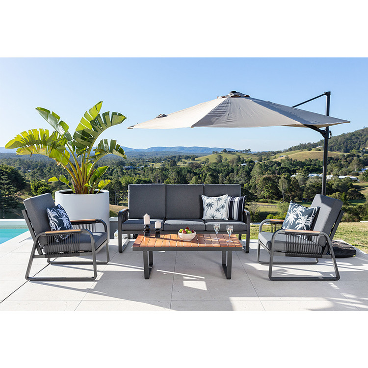 Modern Style Garden Cantilever Umbrella with Waterproof Design and 18.2kg Weight