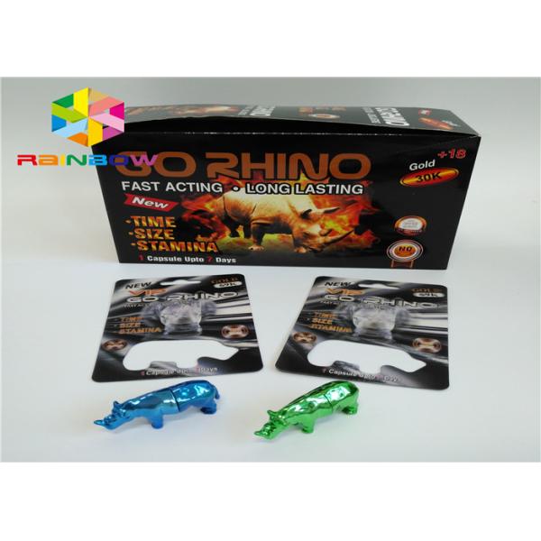 Мужской пакет волдыря таблеток повышения упаковывая карту волдыря носорога 3Д для пакета капсул