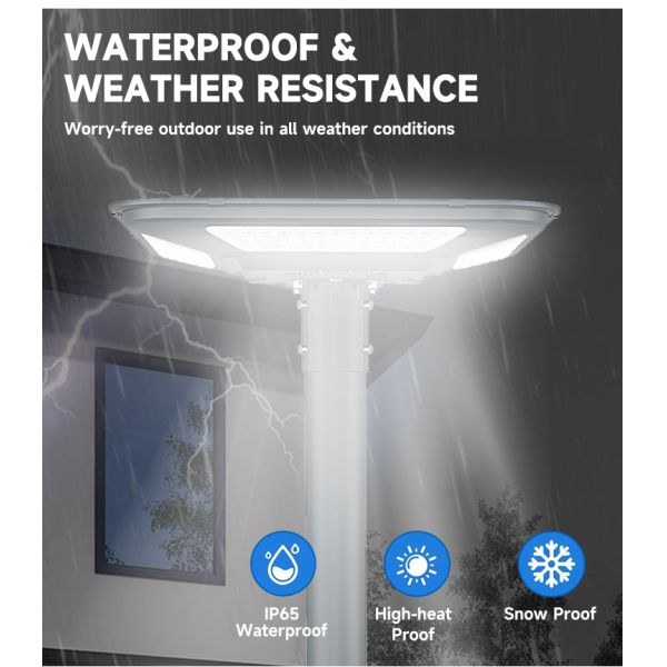 Easy Installation Residential Solar Garden Lamp With LiFePo4 Battery for Communities and Villas