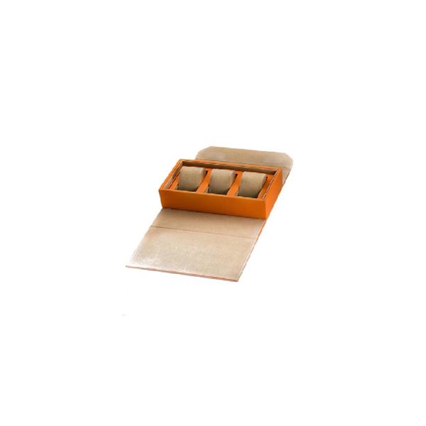 Brown PU Leather Magnetic Travel Watch Case Eco-friendly Material
