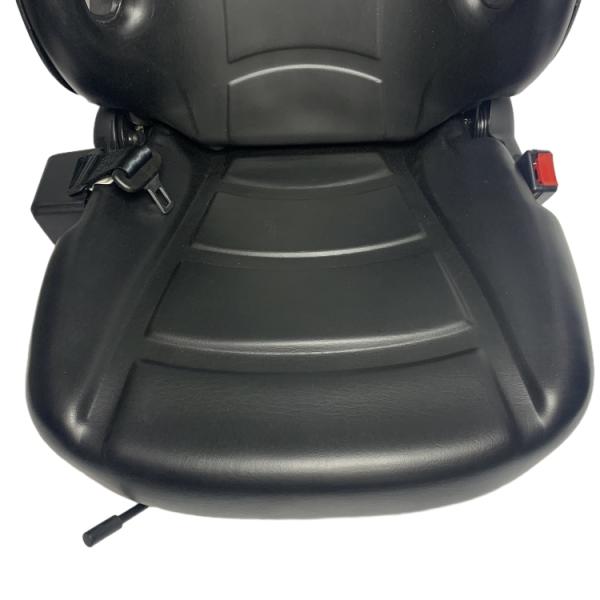 Universal Forklift Seat with Steel Armrest Fold Down Backrest and Leather Material for Long Working Life