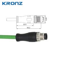 M12 Connecteur Ethernet / IP câble double blindage X Code 0.5A 50V 24AWG câble en PVC 5 mètres