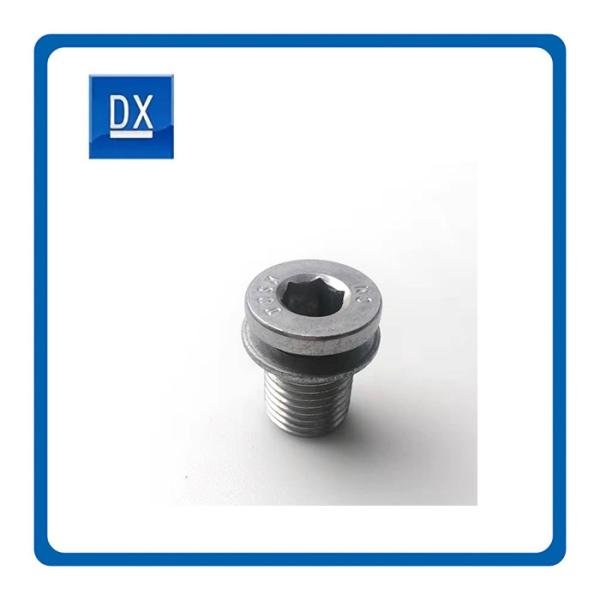 Inner Hex Oil Drain Plug White Zinc For VW M14x1.5