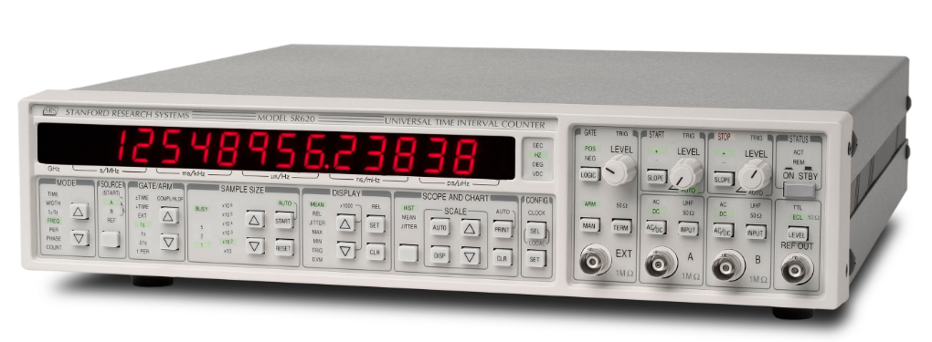 SR620 Time Interval Frequency Counter with 1.3 GHz Frequency Range 25 ps Single-Shot Resolution and GPIB RS-232 Interfaces