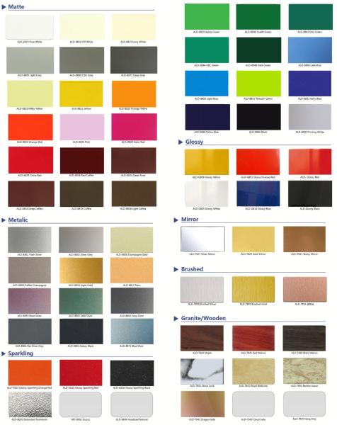 Internal Walls AA1100 PE Core Fireproof Aluminum Composite Panel