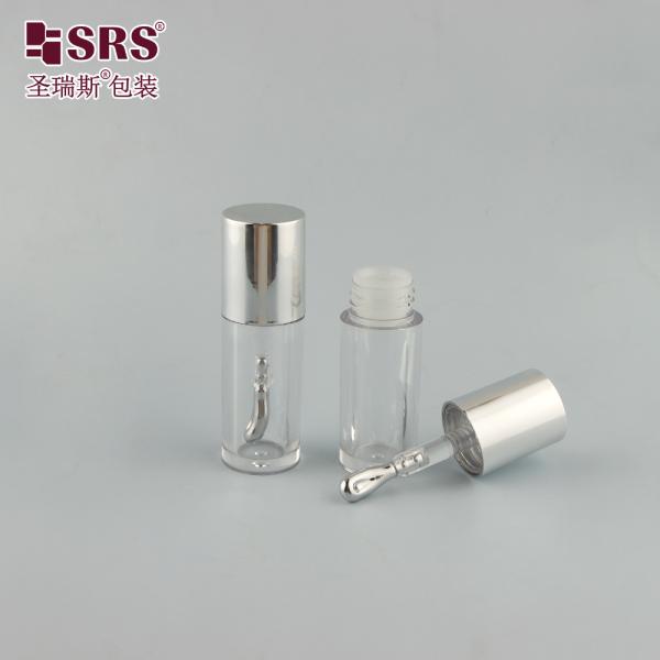 G1185 Skincare Empty Clear Plastic Round Makeup Cute Lipgloss Tube Cosmetic Packaging