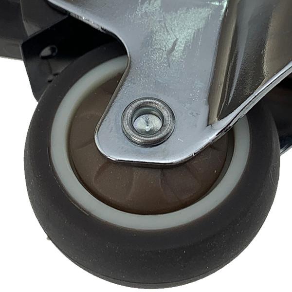 TPR Wheel Light Duty Casters With Brake Swivel Caster Threaded Stem 2 Inch