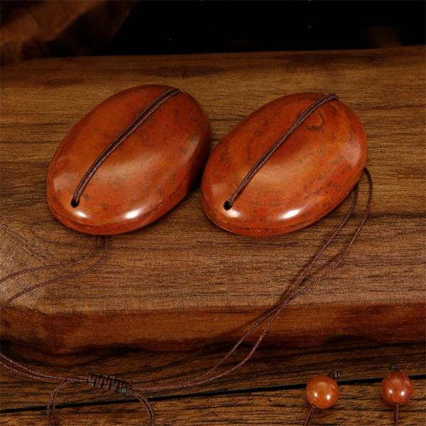 Natural Red Bian Stone Eye Mask for Full-body Massage Energy Stone Hot and Cold Compress Eye Fatigue Relief Tool