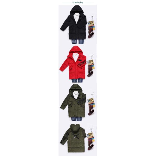 Bilemi Long Thick Hooded Snowsuit Boy Down Coat Warm Parka Kids Winter Jacket