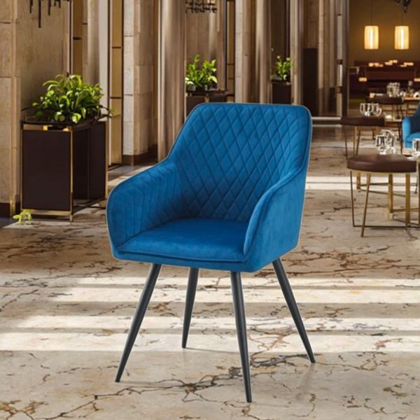 European Modern Accent Dining Chair Ergonomic Soft Cushion Seat High Back Velvet Upholstered Home Home Office Warehouse