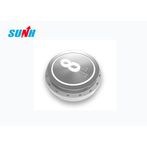 Blind Elevator Floor Buttons , White / Orange Light Elevator Up And Down Buttons