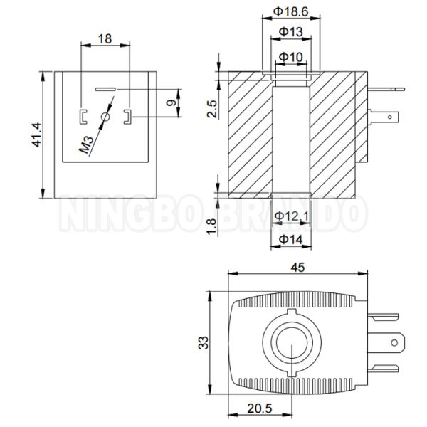 6013 A 6014 C Solenoid Valve Coil 24V DC 110V 230V 50Hz 8W 11W 15W