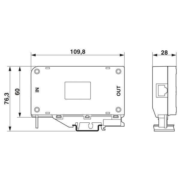 Phoenix Contact 2800763 D-LAN-CAT.5-HC - Surge protection device for data networks