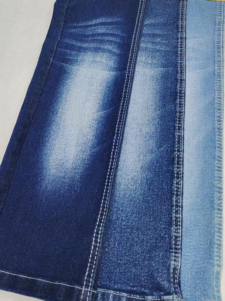75% de coton de bonne qualité Twill Style High Spandex Denim Tissu fourni en peu de temps JSD3021-1 Pour les jeans