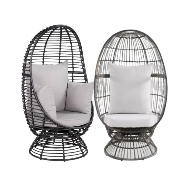 Egg Round Patio Outdoor Indoor Garden PE Rattan Swing Chair Hotel Garden