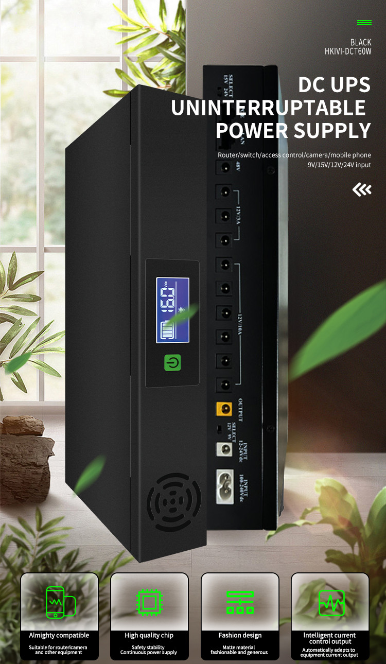 DC 60w 17600-41600mah UPS резервная мощность для ноутбука и Wi-Fi маршрутизатора