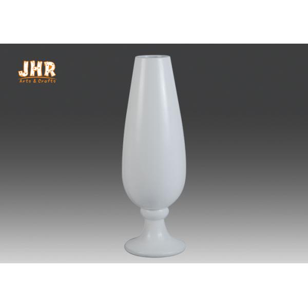 Wine Cup Shape Fiberglass Planters Floor Vases Wedding Decor Glossy White