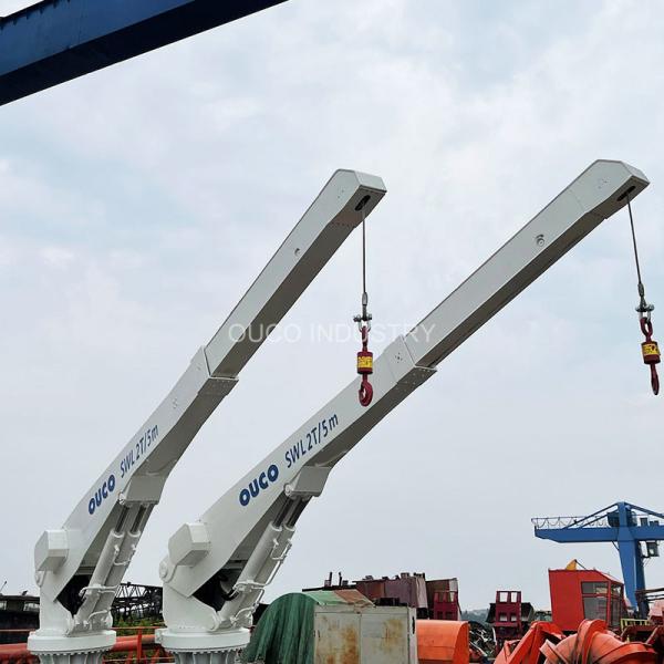 Encurtando o crescimento Crane Yacht Pedestal Jib Stretch para fora e para tirar para trás 2T 5M